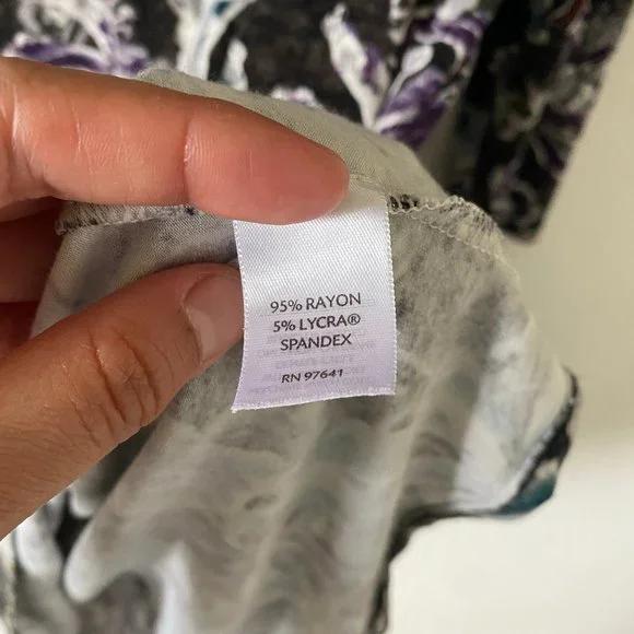 J Jill Womens Shirt Dress Floral Casual Petite Size PS Long Sleeves Boatneck - Picture 10 of 11